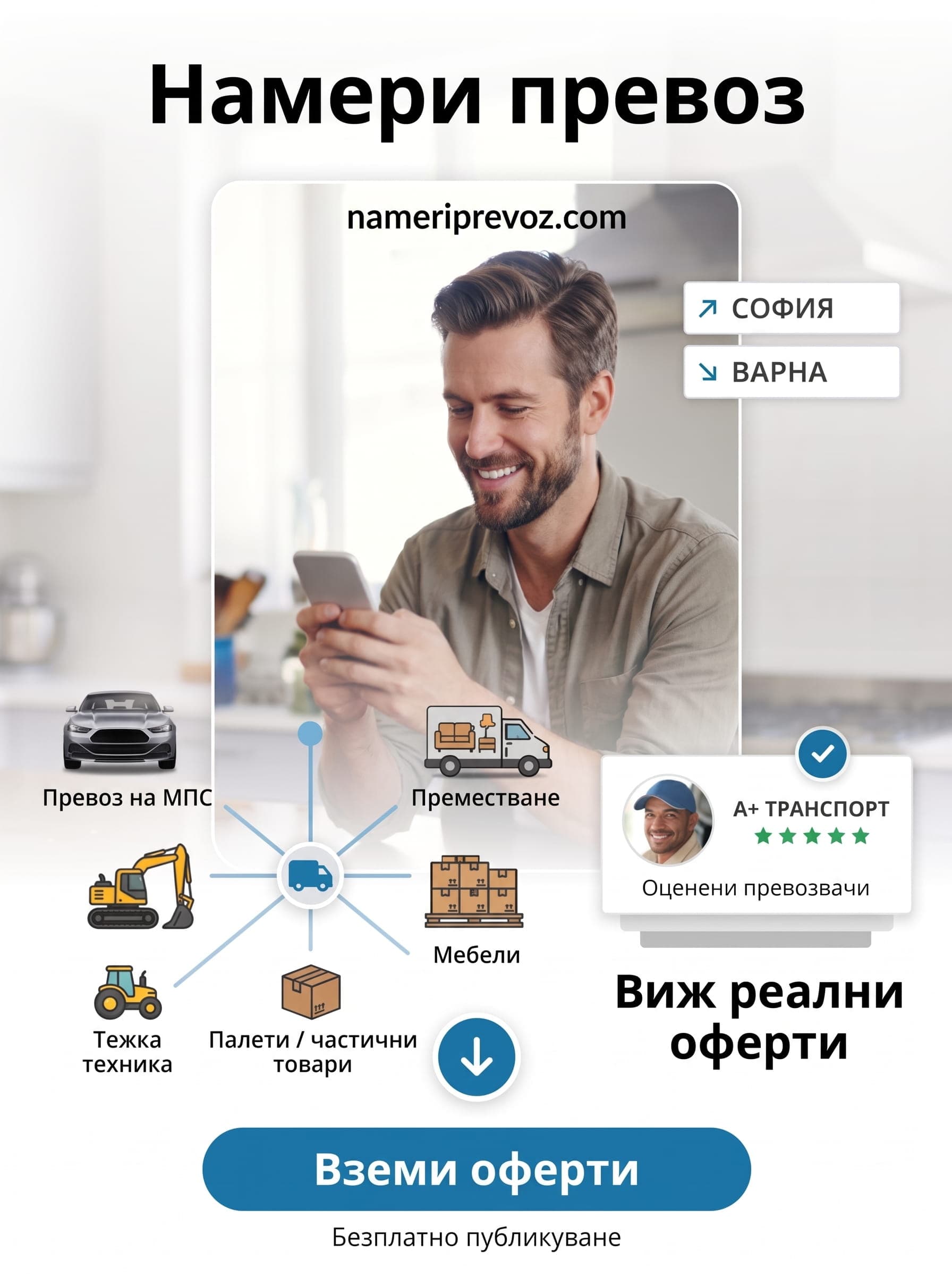 Превоз на автомобил и товарен транспорт в България — nameriprevoz.com